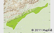 Physical Map of Dhemaji, lighten