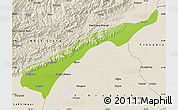 Physical Map of Dhemaji, shaded relief outside