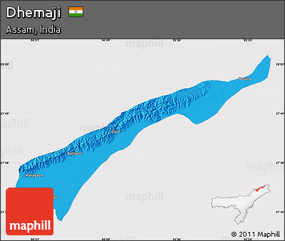 Political Map of Dhemaji, cropped outside