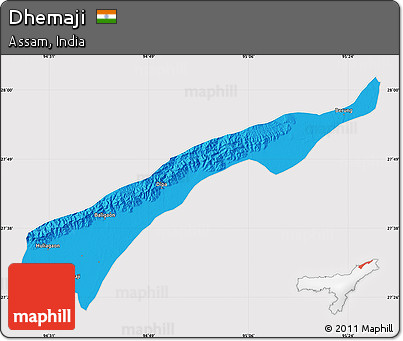 Political Map of Dhemaji, cropped outside