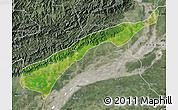 Satellite Map of Dhemaji, semi-desaturated