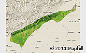 Satellite Map of Dhemaji, shaded relief outside