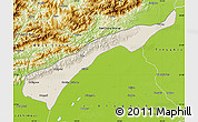 Shaded Relief Map of Dhemaji, physical outside
