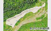 Shaded Relief Map of Dhemaji, satellite outside