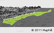 Physical Panoramic Map of Dhemaji, darken, desaturated