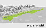 Physical Panoramic Map of Dhemaji, lighten, desaturated