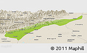 Physical Panoramic Map of Dhemaji, shaded relief outside