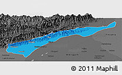 Political Panoramic Map of Dhemaji, darken, desaturated
