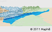 Political Panoramic Map of Dhemaji, lighten