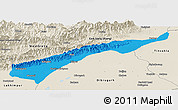 Political Panoramic Map of Dhemaji, shaded relief outside