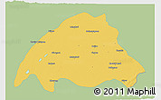 Savanna Style 3D Map of Dibrugarh, single color outside