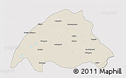 Shaded Relief 3D Map of Dibrugarh, cropped outside