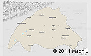 Shaded Relief 3D Map of Dibrugarh, lighten, desaturated