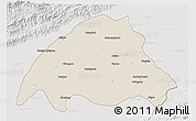 Shaded Relief 3D Map of Dibrugarh, lighten, semi-desaturated