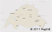 Shaded Relief 3D Map of Dibrugarh, single color outside