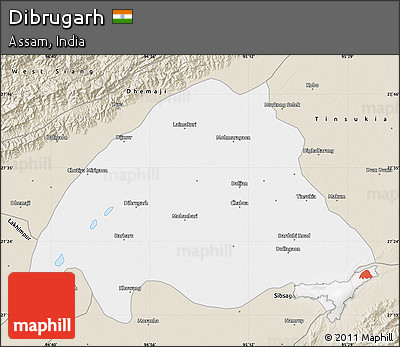 Classic Style Map of Dibrugarh