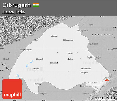 Gray Map of Dibrugarh
