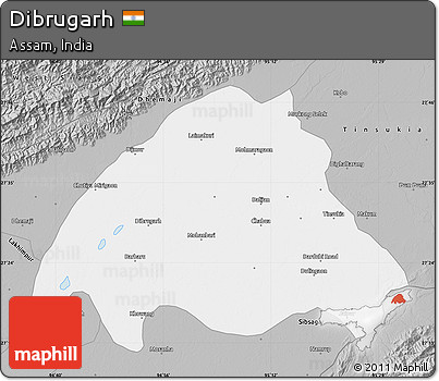 Gray Map of Dibrugarh