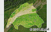 Satellite Map of Dibrugarh, darken