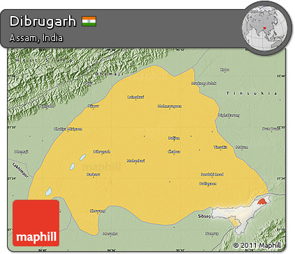 Savanna Style Map of Dibrugarh