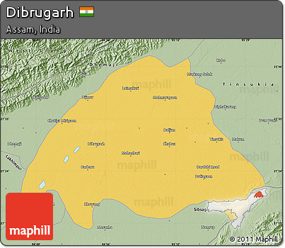 Savanna Style Map of Dibrugarh