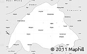 Silver Style Simple Map of Dibrugarh