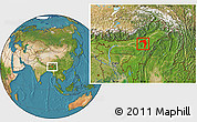 Satellite Location Map of Golaghat