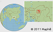 Savanna Style Location Map of Golaghat