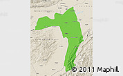 Political Map of Golaghat, shaded relief outside