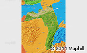 Satellite Map of Golaghat, political outside