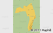 Savanna Style Map of Golaghat, single color outside