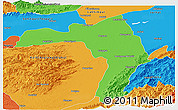 Political Panoramic Map of Golaghat