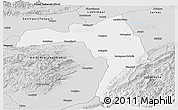 Silver Style Panoramic Map of Golaghat