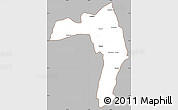 Gray Simple Map of Golaghat, cropped outside