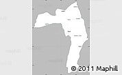 Gray Simple Map of Golaghat, single color outside