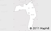 Silver Style Simple Map of Golaghat, cropped outside