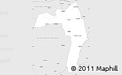 Silver Style Simple Map of Golaghat