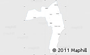 Silver Style Simple Map of Golaghat, single color outside