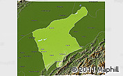 Physical 3D Map of Jorhat, darken