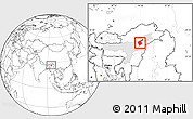 Blank Location Map of Jorhat, highlighted parent region