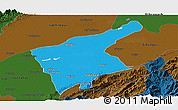Political Panoramic Map of Jorhat, darken