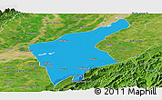 Political Panoramic Map of Jorhat, satellite outside
