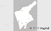 Gray Simple Map of Jorhat, cropped outside