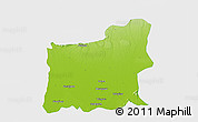 Physical 3D Map of Kokrajhar, single color outside