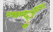 Physical Map of Assam, desaturated