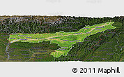Satellite Panoramic Map of Assam, darken