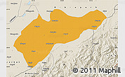 Political Map of Sibsagar, shaded relief outside