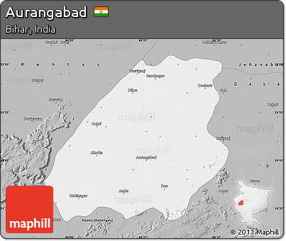 Gray Map of Aurangabad
