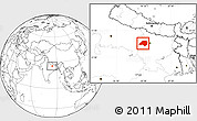 Blank Location Map of Bhojpur