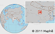 Gray Location Map of Bhojpur